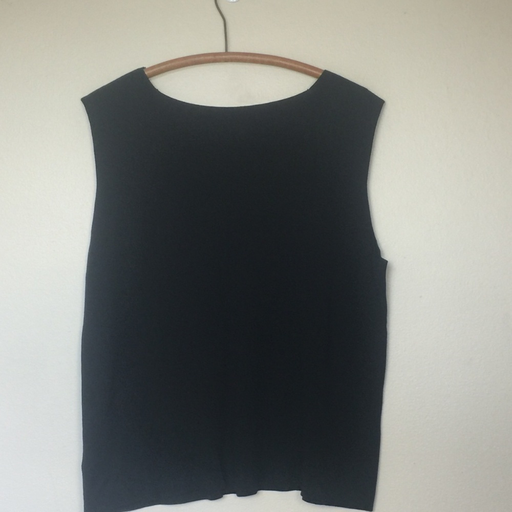 Coldwater Creek Black Silk & Cotton Knit Top 2x - image 2